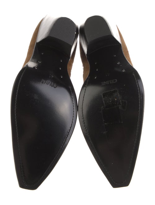 Celine Suede Studded Accents Western Boots