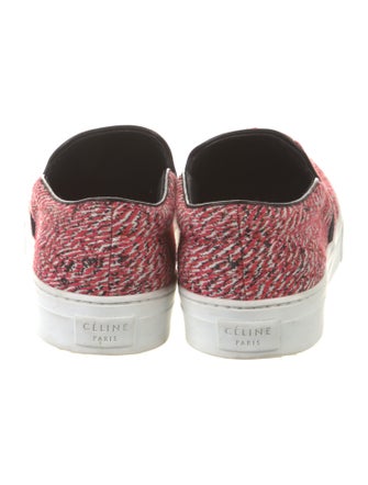 Celine Printed Leather Trim Embellishment Sneakers