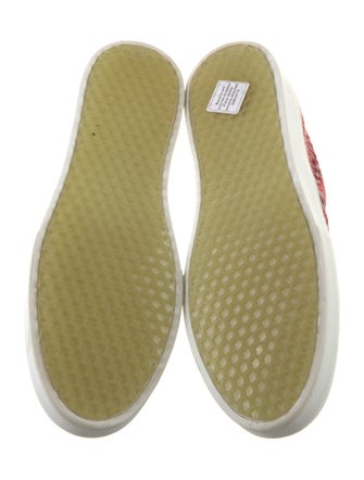 Celine Printed Leather Trim Embellishment Sneakers