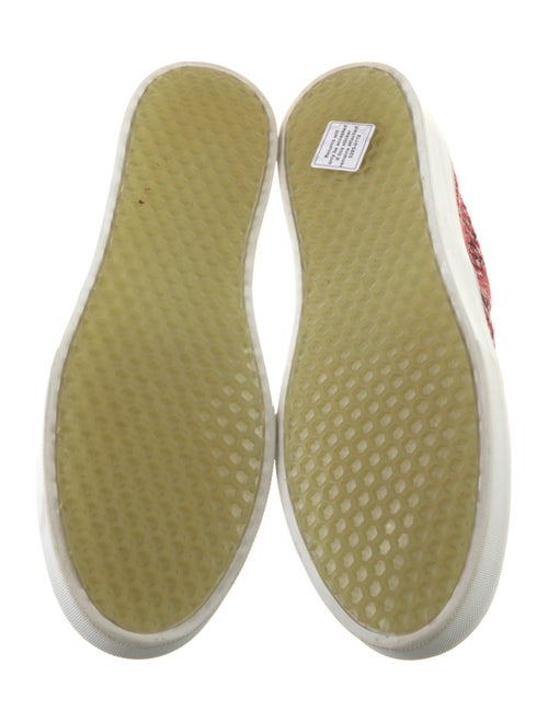 Celine Printed Leather Trim Embellishment Sneakers