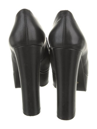 Celine Leather Fringe Trim Accent Pumps