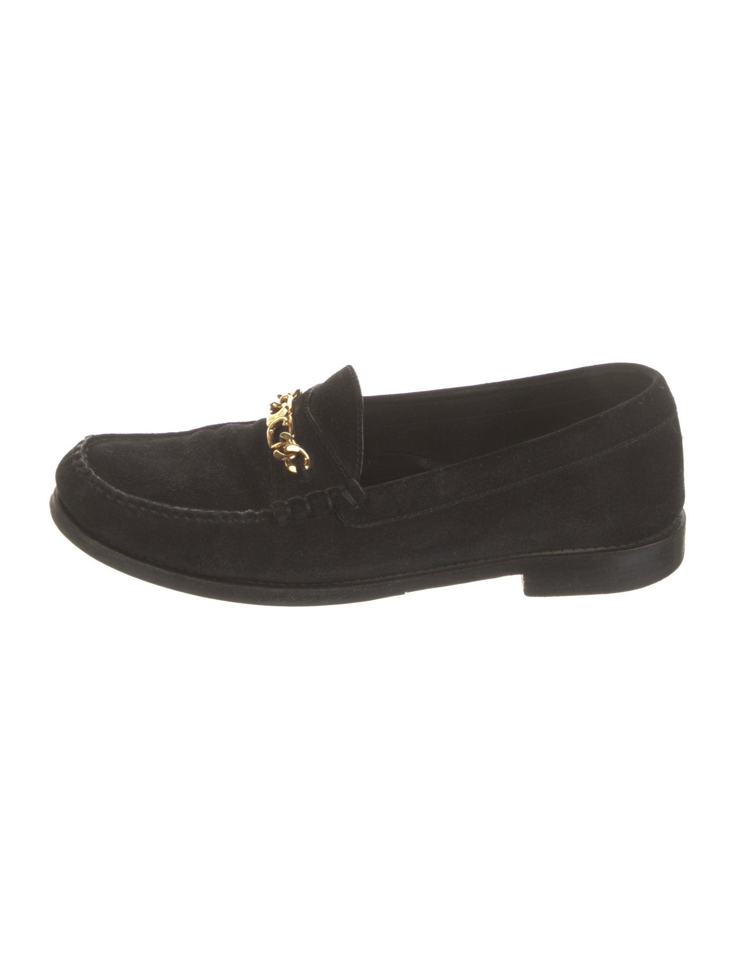Celine Leather Tassel Accents Loafers