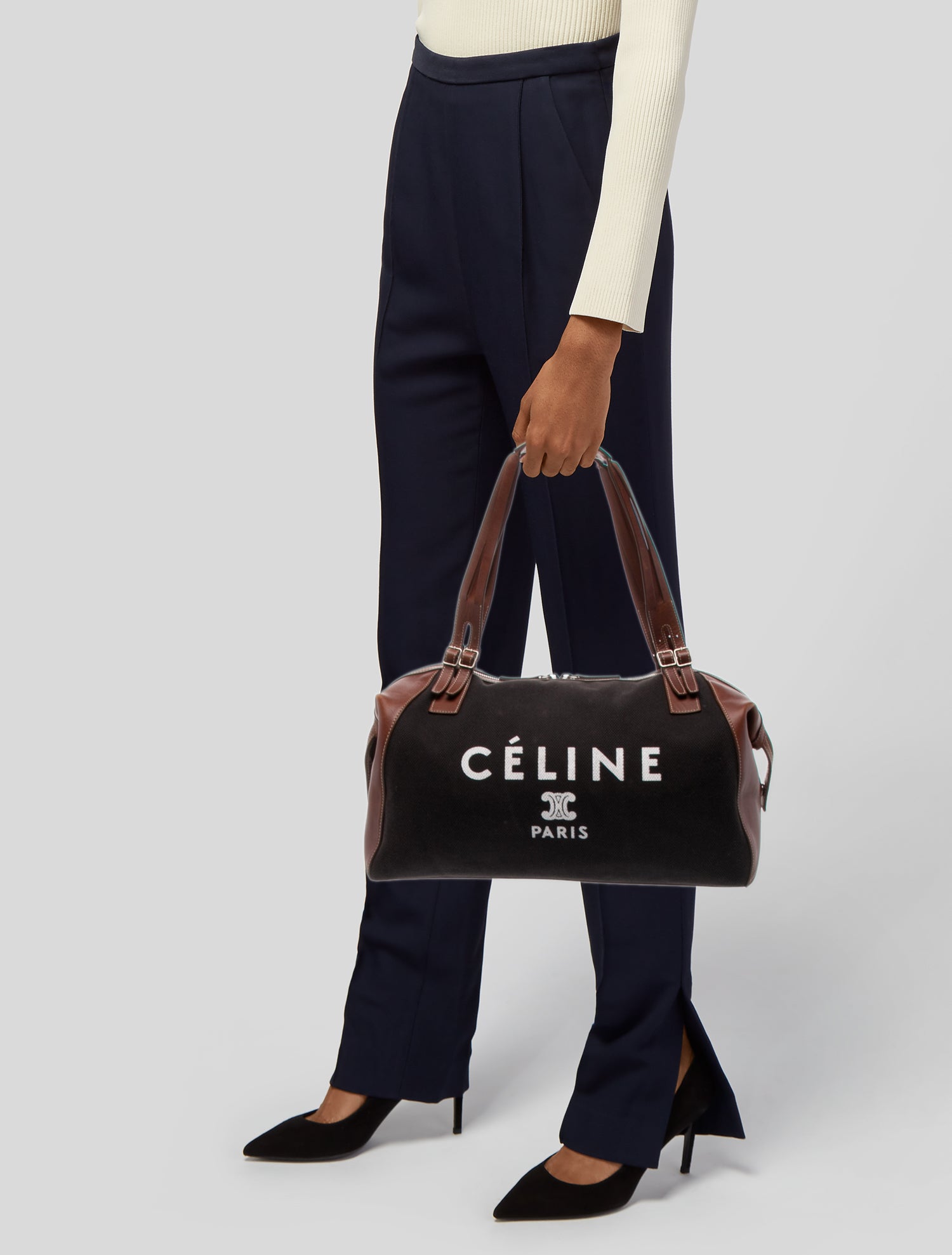 Celine Canvas Boston Vintage