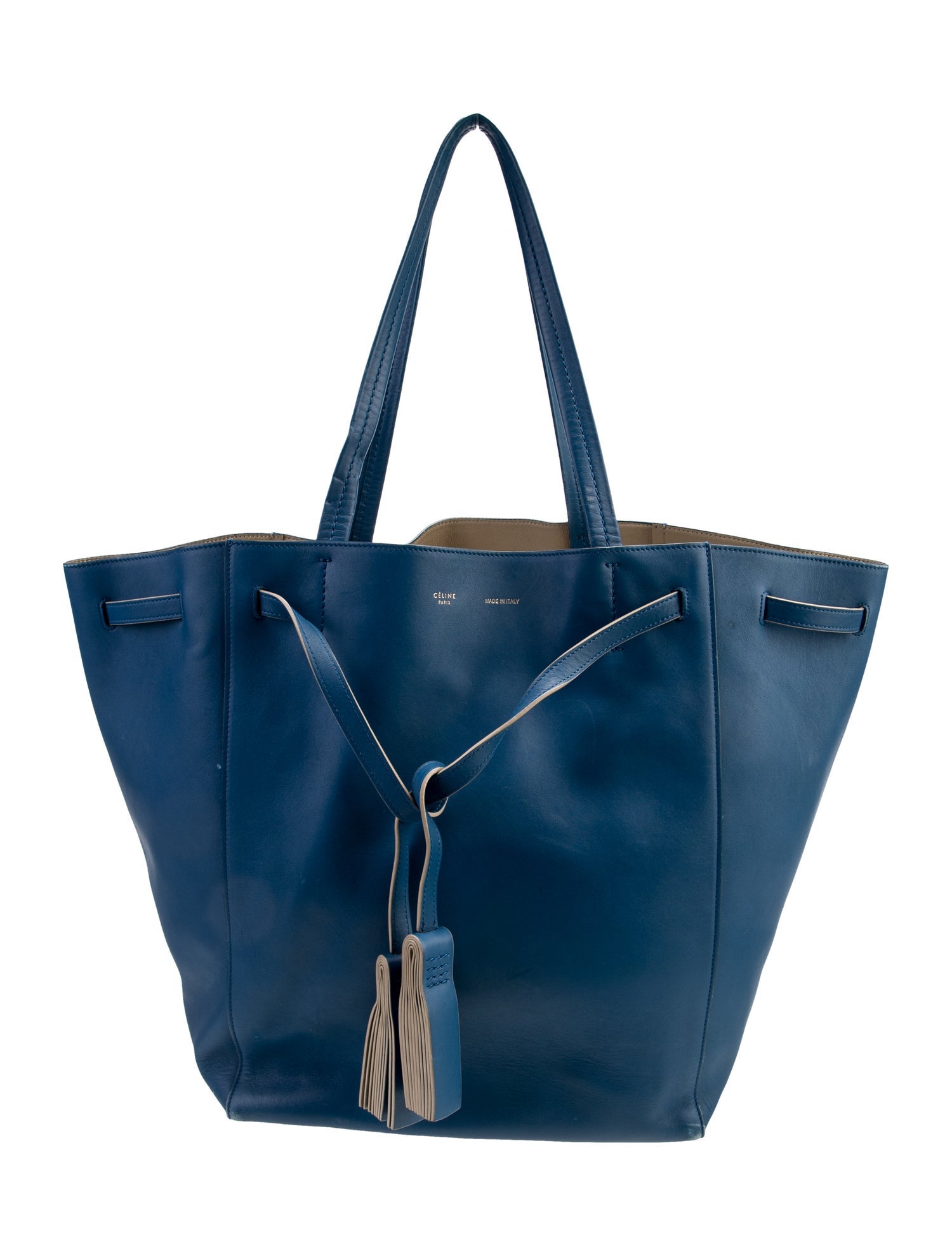 Celine Leather Cabas Phantom w/Belt Small