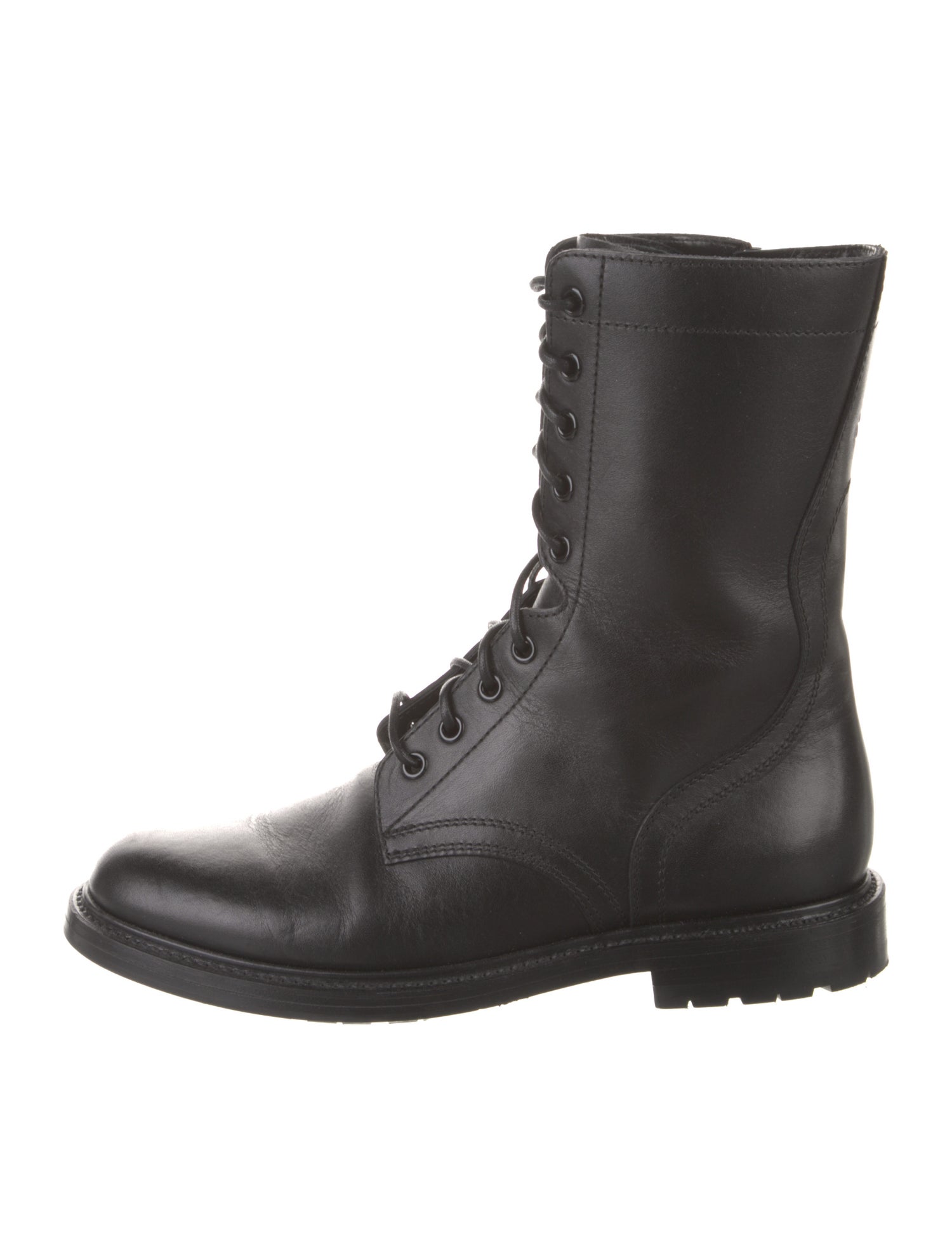 Celine Leather Combat Boots