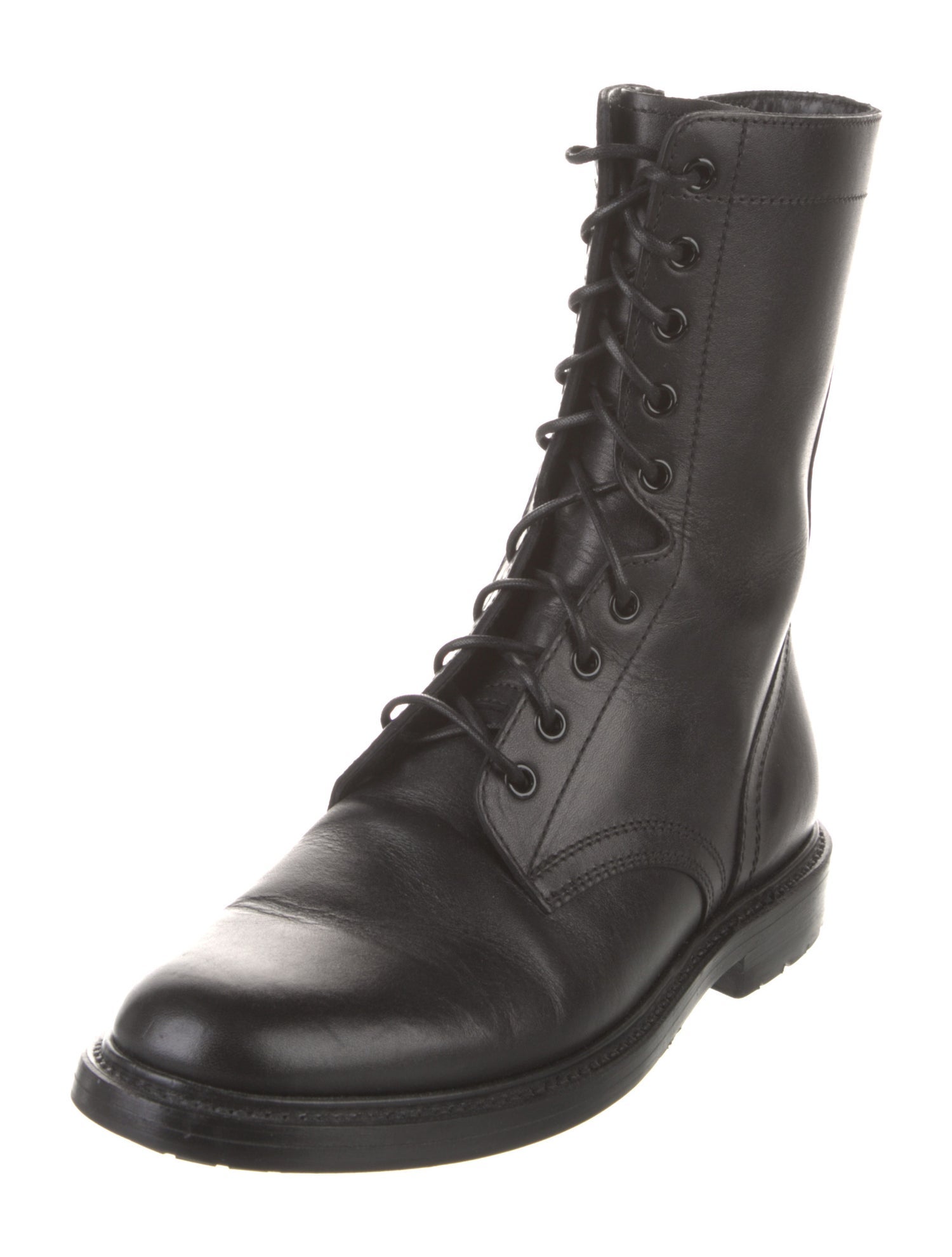 Celine Leather Combat Boots