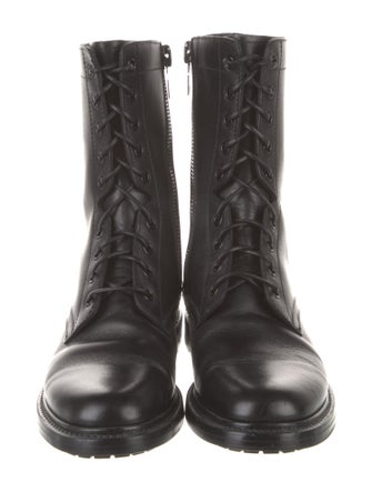 Celine Leather Combat Boots