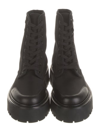Celine Canvas Combat Boots