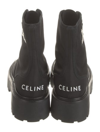 Celine Canvas Combat Boots