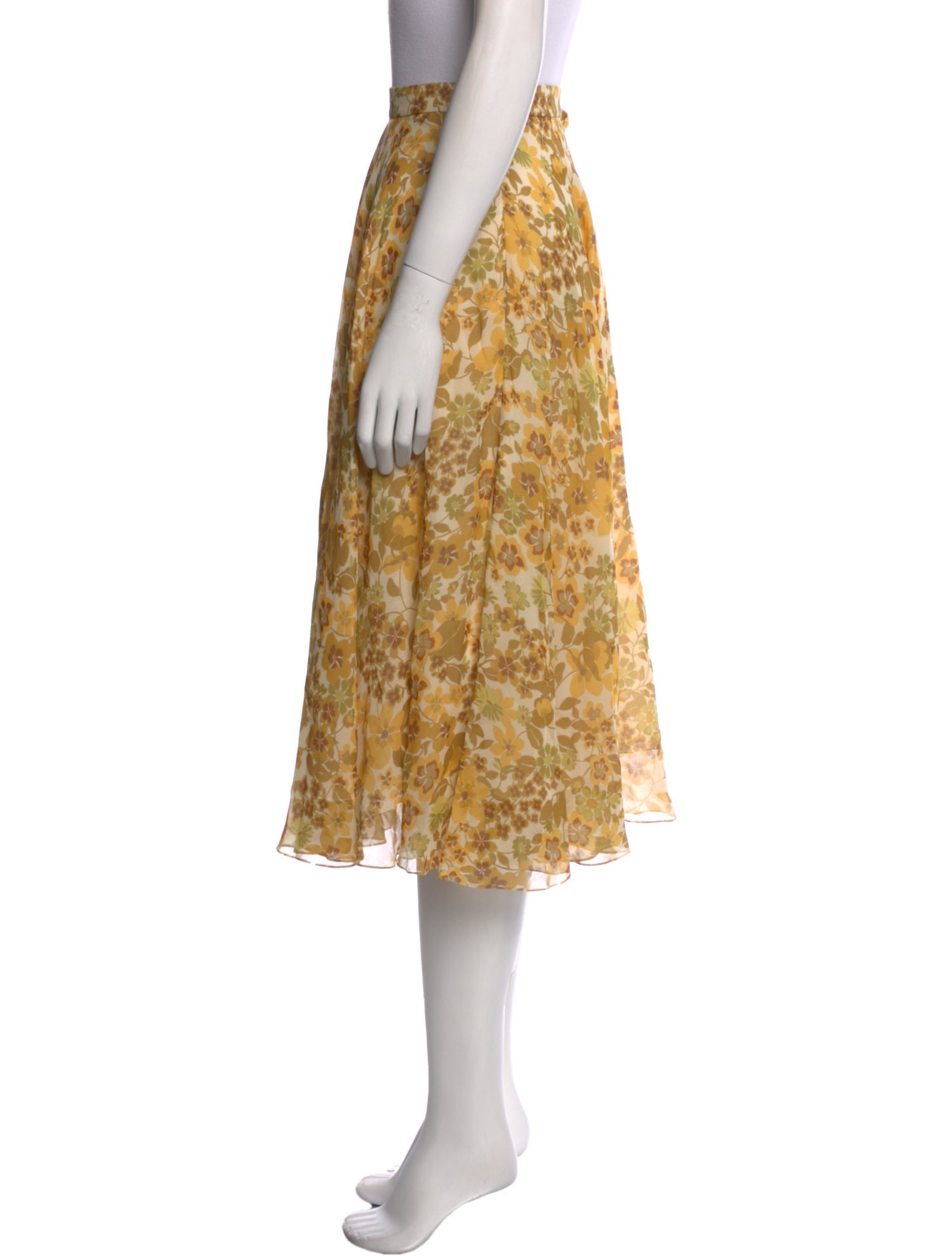 Celine Silk Midi Length Skirt