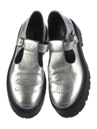 Celine Leather Lasercut Accents Flats