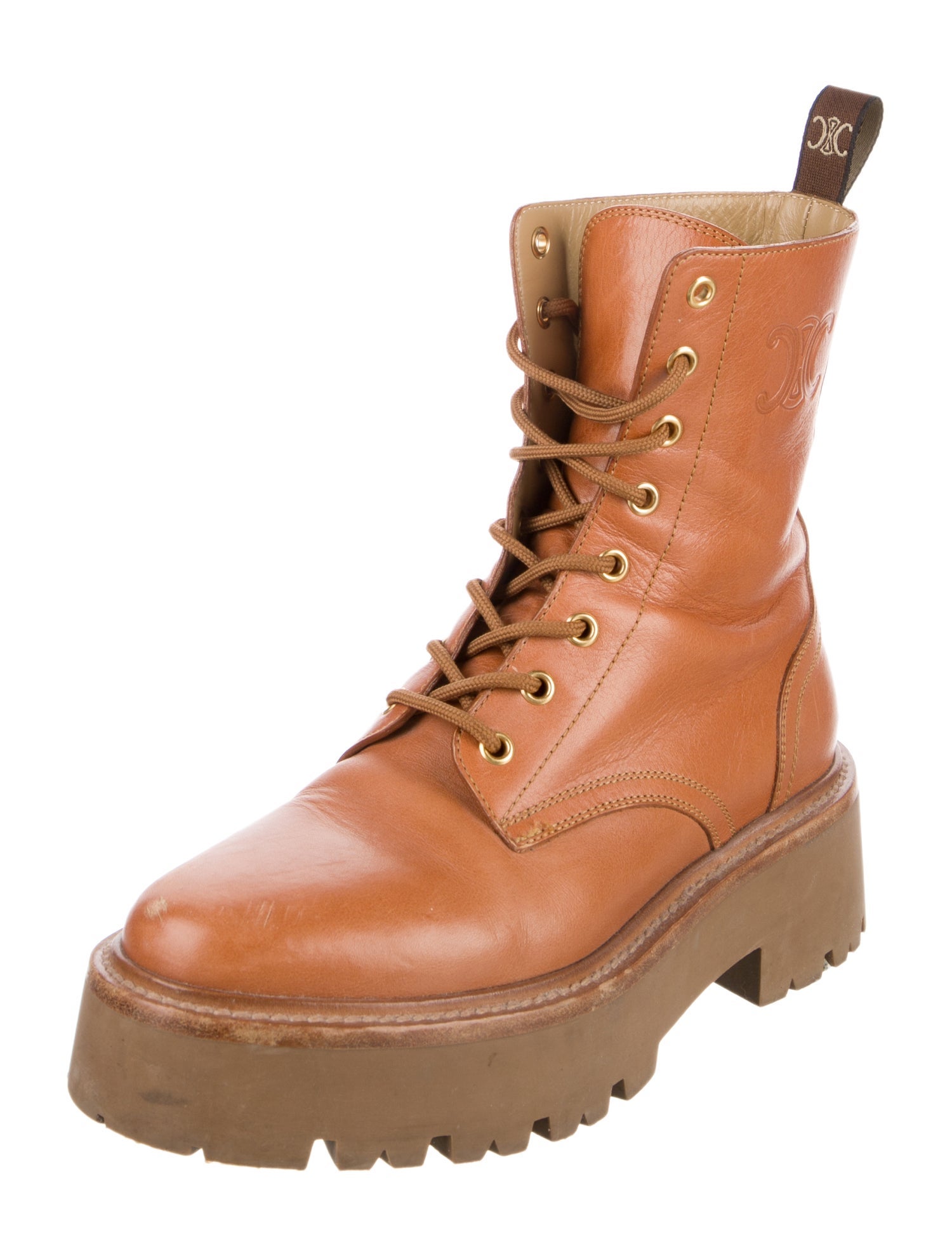 Celine 2021 Laced Up Bulky 45 Combat Boots