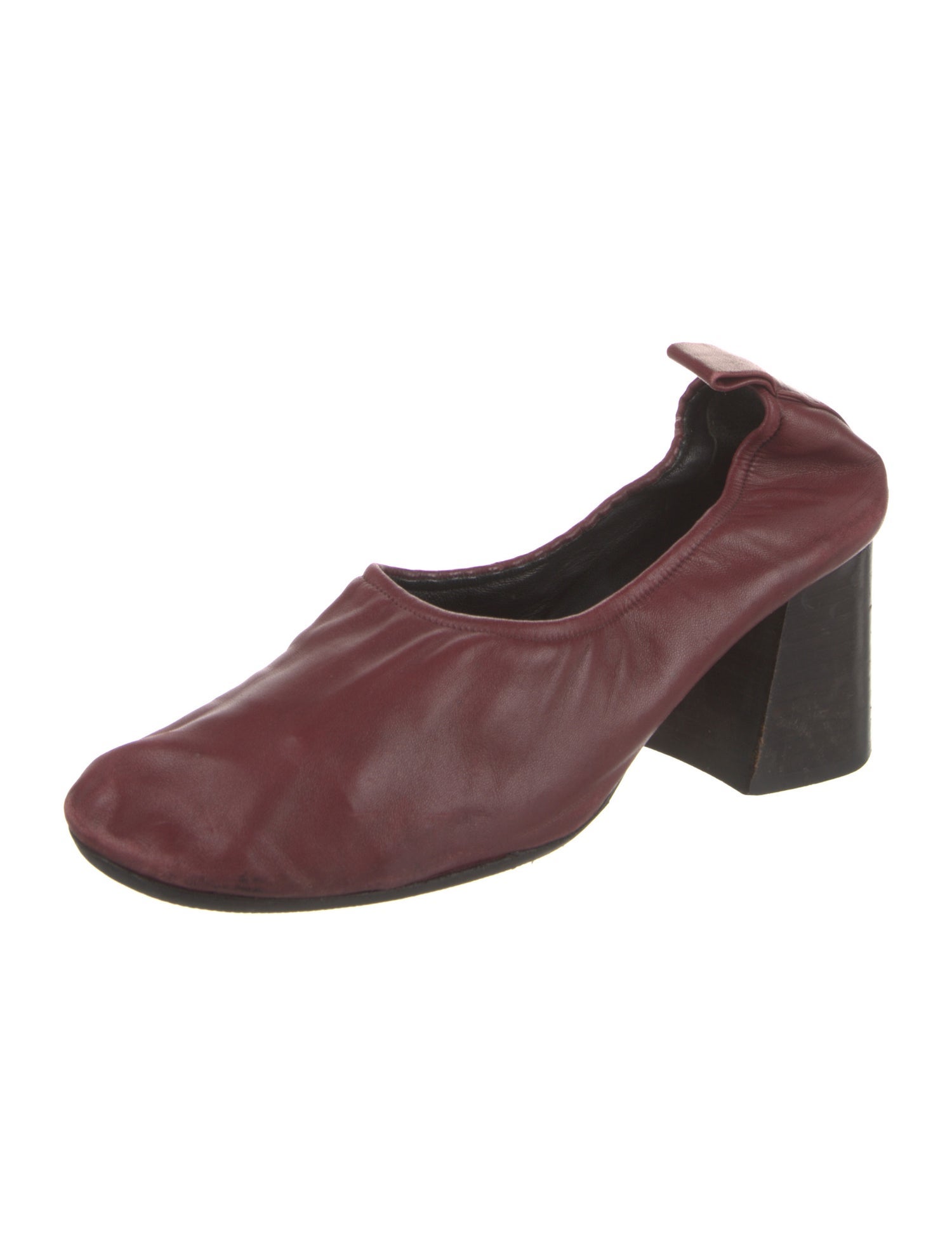 Celine Leather Colorblock Pattern Pumps