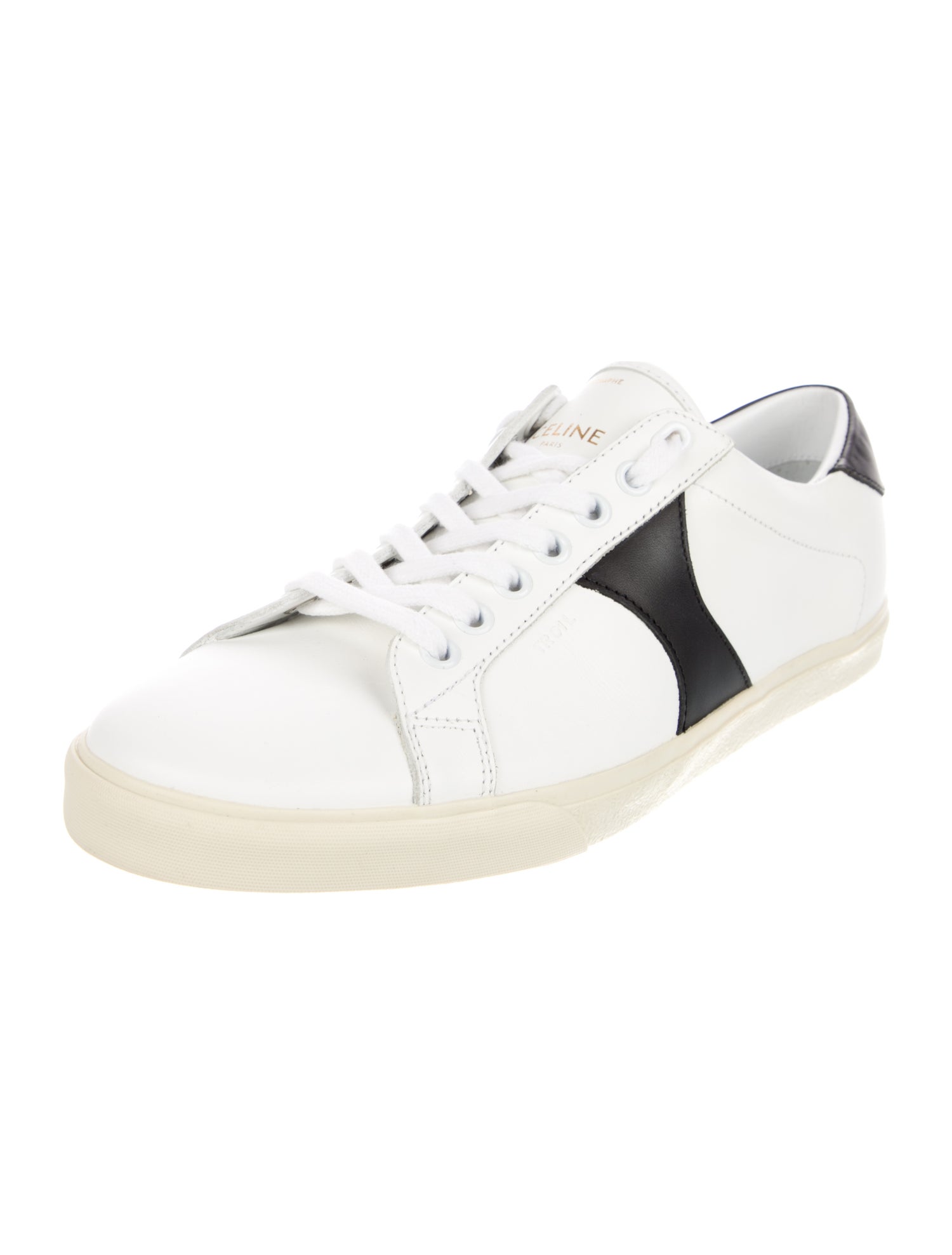 Celine Leather Colorblock Pattern Sneakers