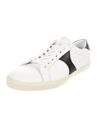 Celine Leather Colorblock Pattern Sneakers