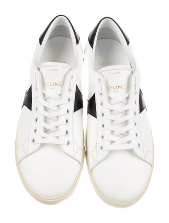 Celine Leather Colorblock Pattern Sneakers