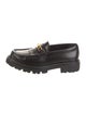 Celine Leather Chain-Link Accents Loafers