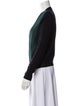 Celine Wool Colorblock Pattern Sweater
