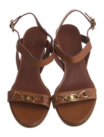 Celine Leather Slingback Sandals