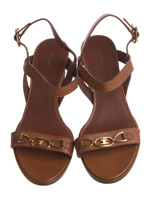 Celine Leather Slingback Sandals