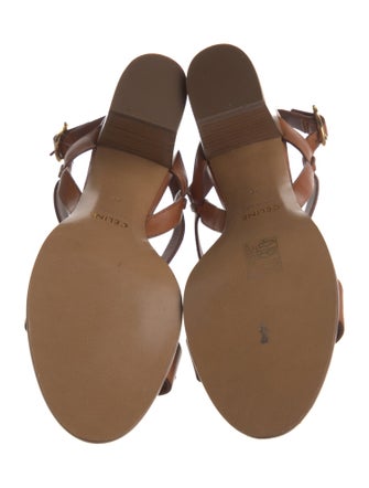 Celine Leather Slingback Sandals