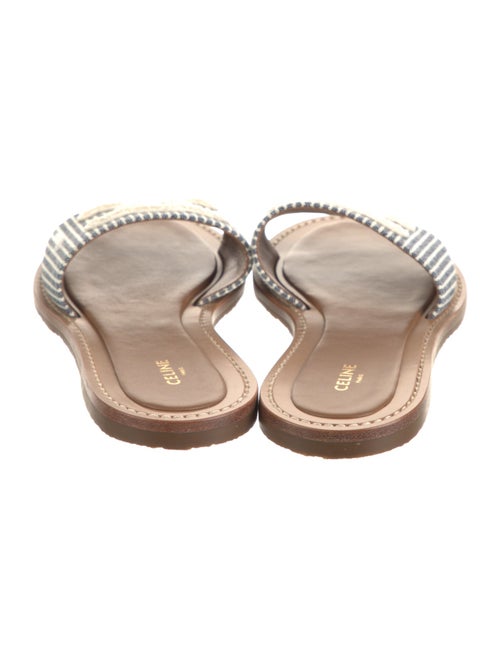 Celine Canvas Striped Slides