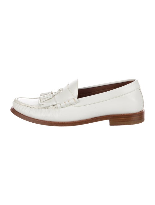 Celine Leather Tassel Accents Loafers