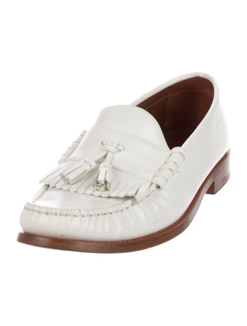 Celine Leather Tassel Accents Loafers