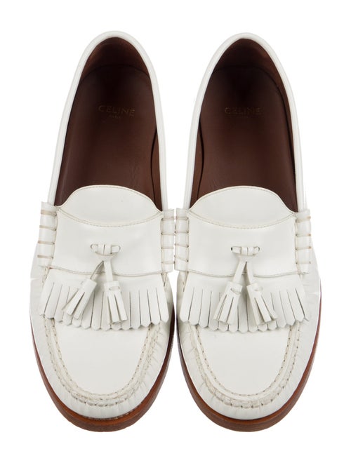 Celine Leather Tassel Accents Loafers