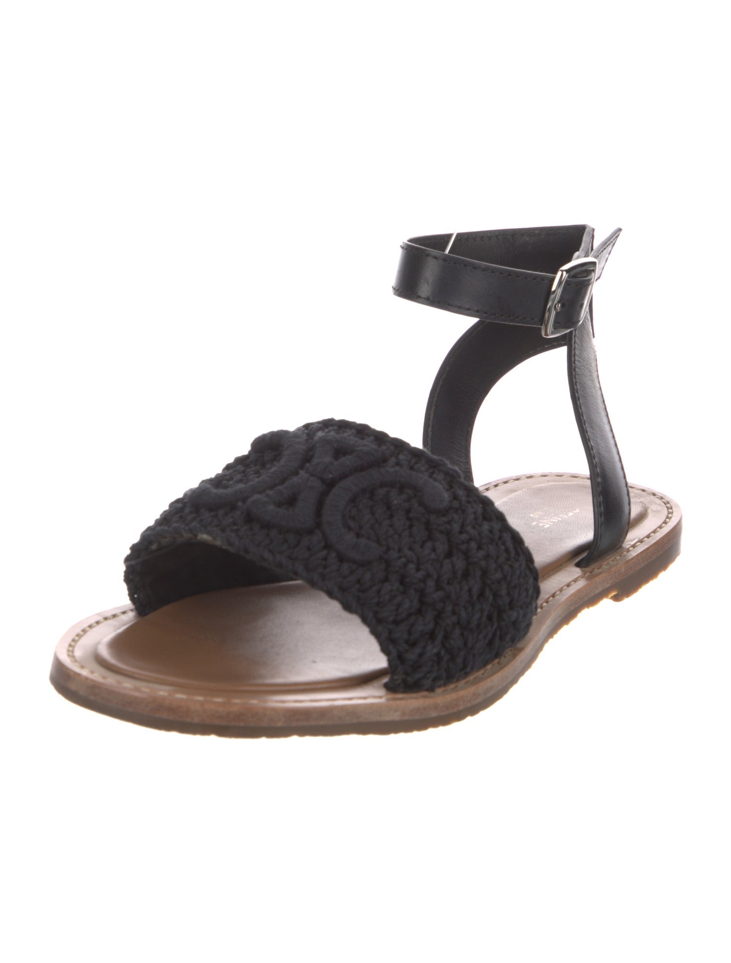 Celine Leather Colorblock Pattern Espadrilles