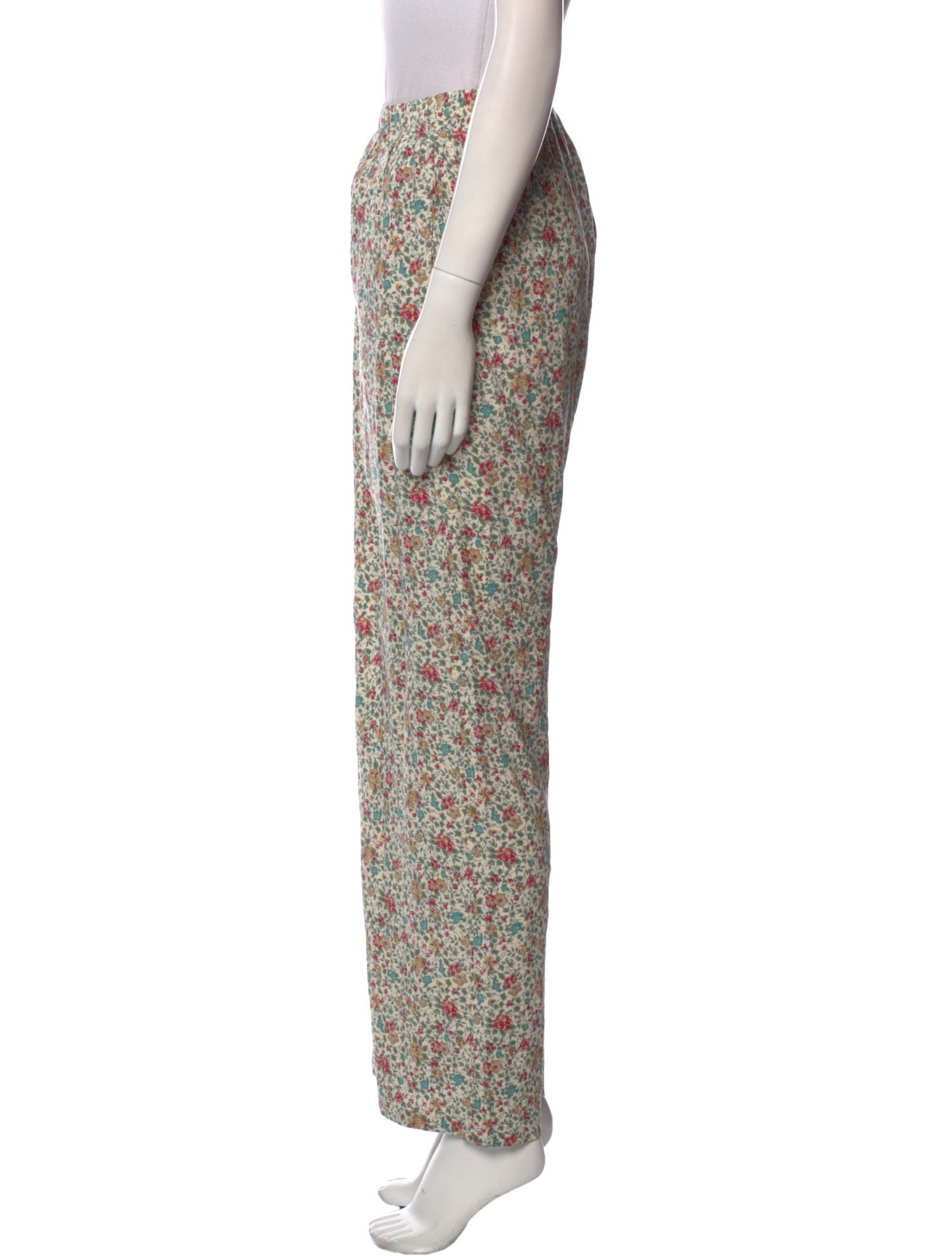 Celine Floral Print Wide Leg Pants