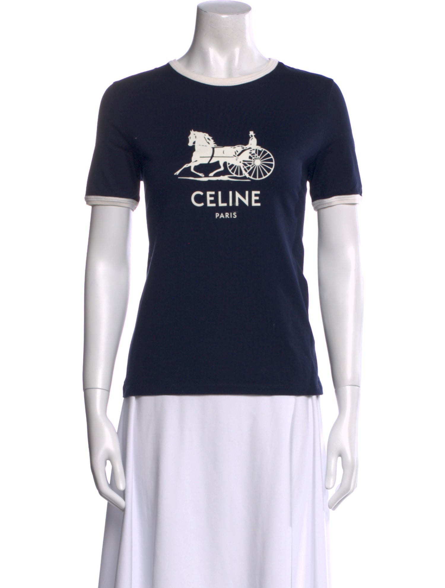 Celine Graphic Print Crew Neck T-Shirt