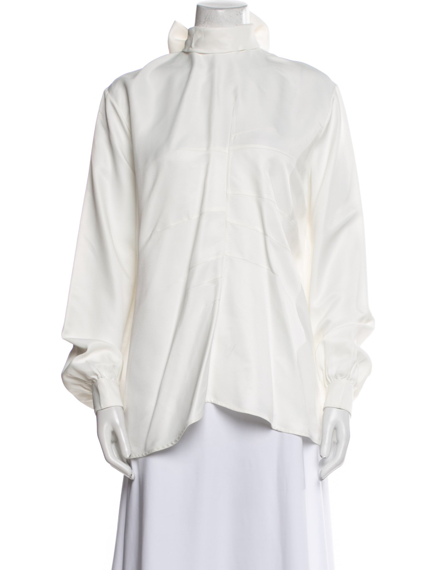 Celine Mock Neck Long Sleeve Blouse