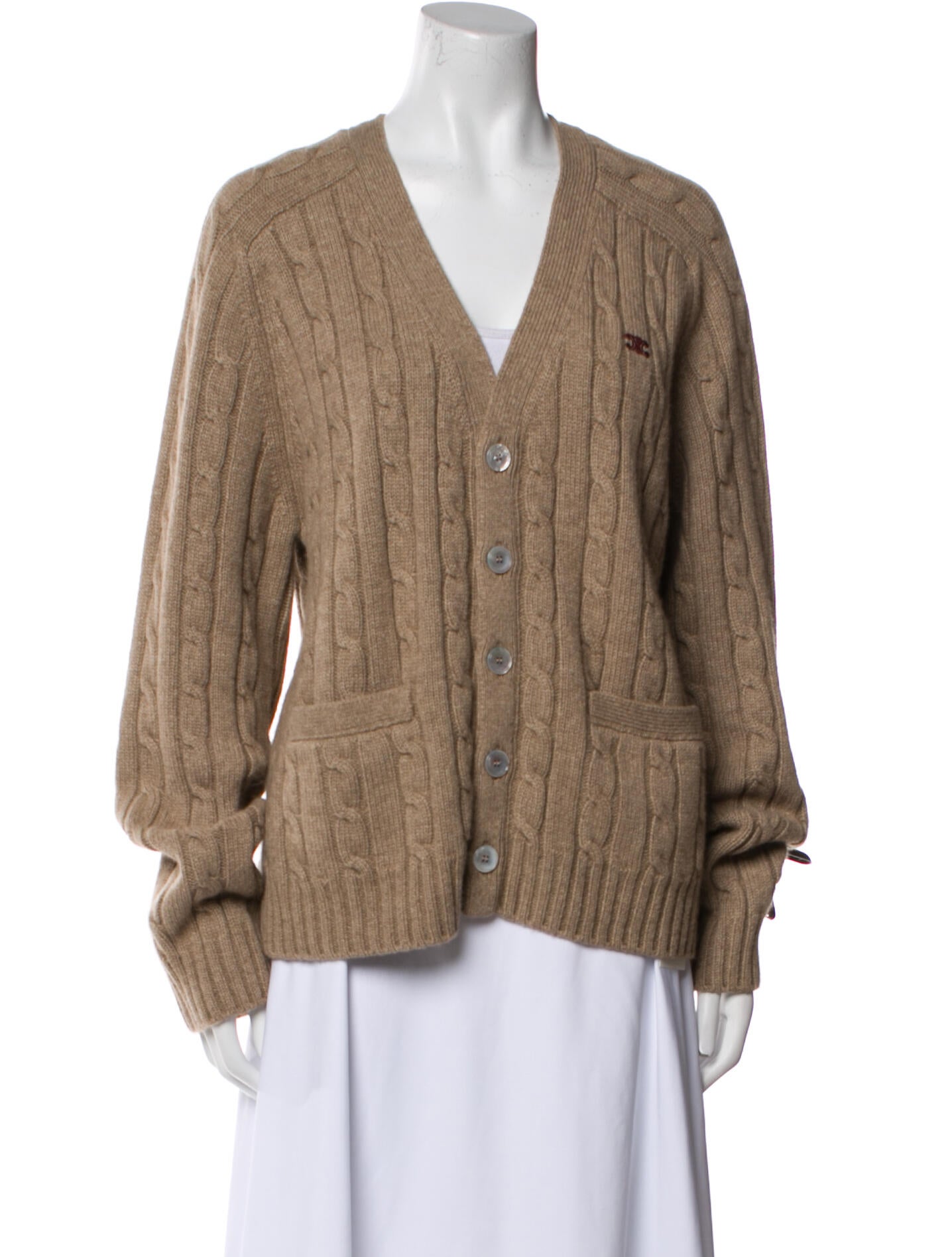Celine Cashmere V-Neck Cardigan
