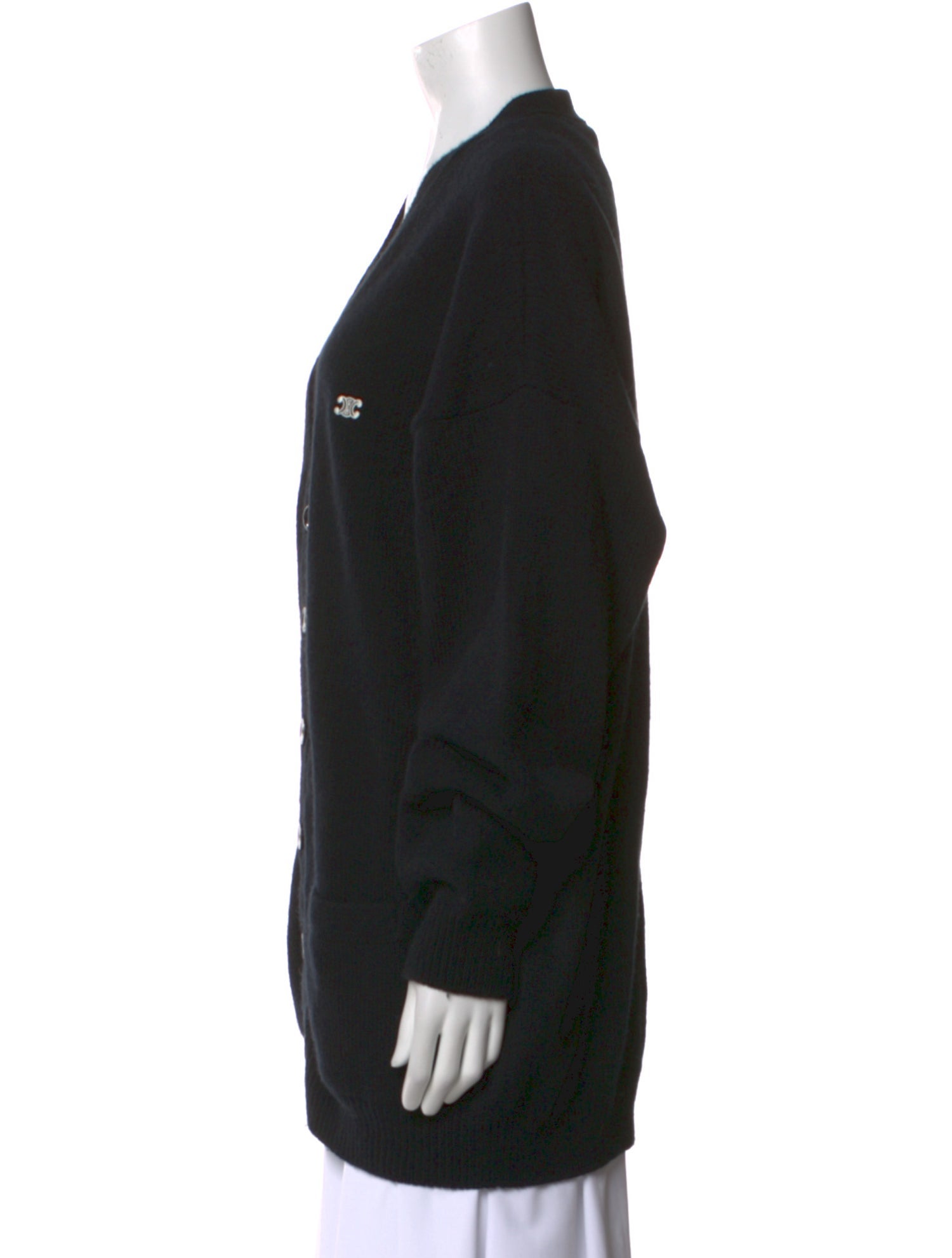 Celine Wool V-Neck Cardigan