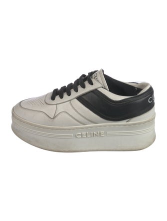 Celine Leather Colorblock Pattern Sneakers