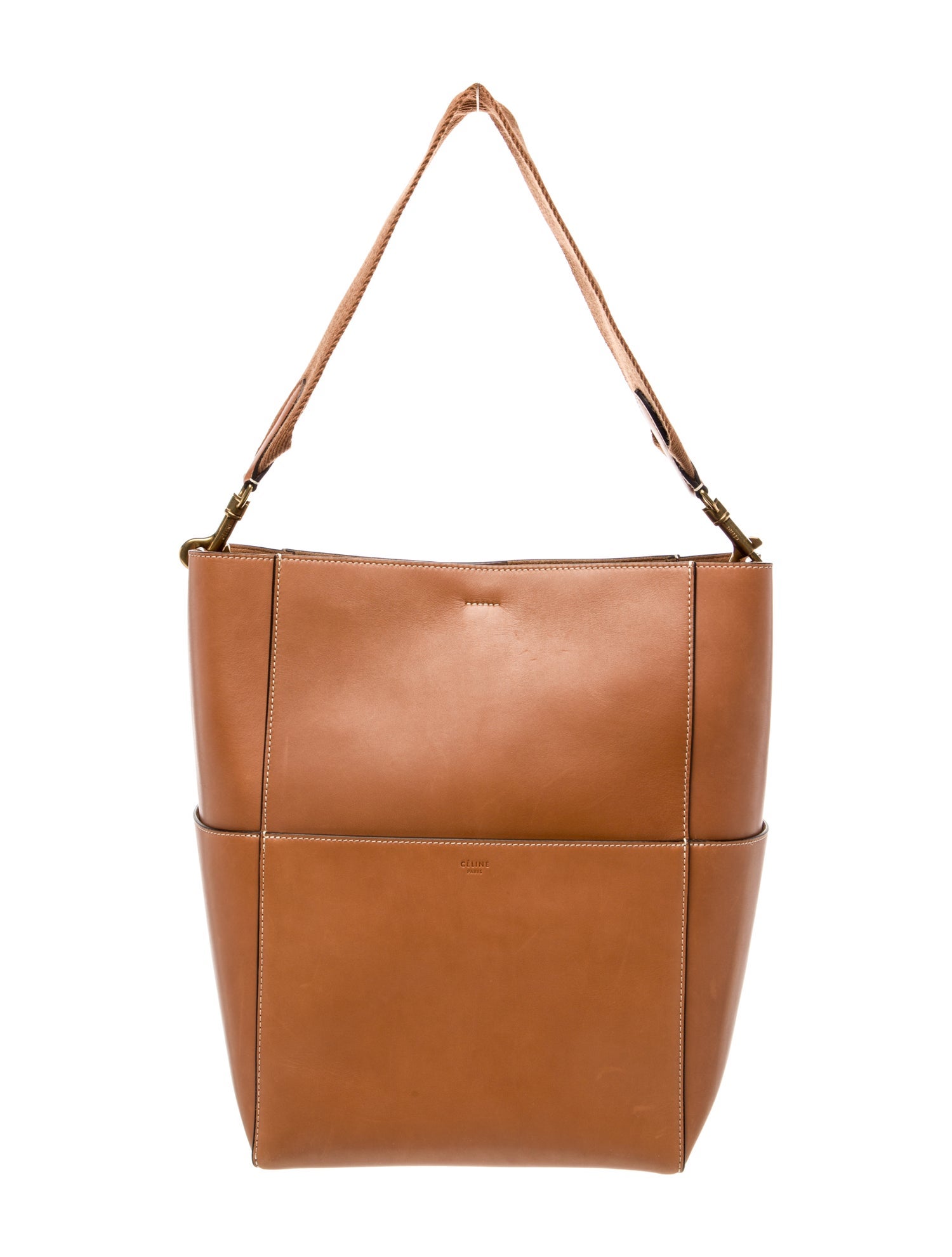 Celine Leather Seau Sangle