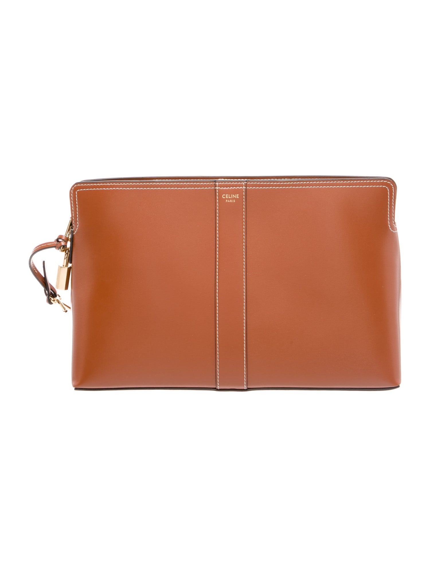 Celine Leather Lock Toiletry Pouch 2024