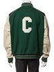 Celine Wool Colorblock Pattern Varsity Jacket