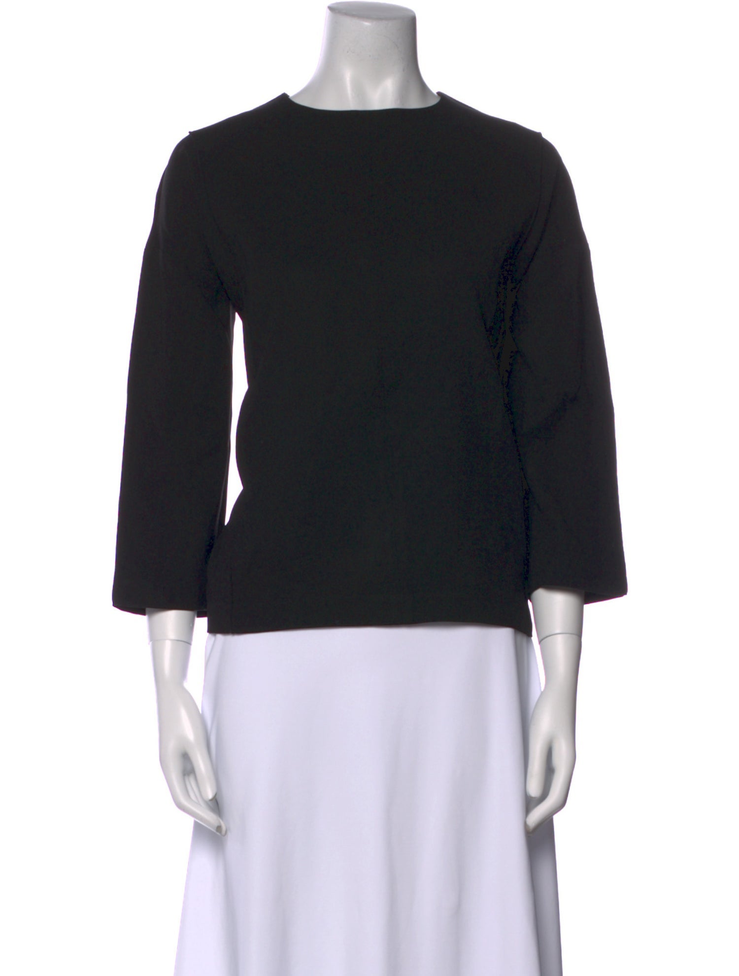 Celine Bateau Neckline Three-Quarter Sleeve Sweatshirt