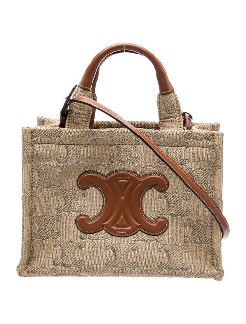 Celine Triomphe Raffia Effect Cabas Thais Small 2023