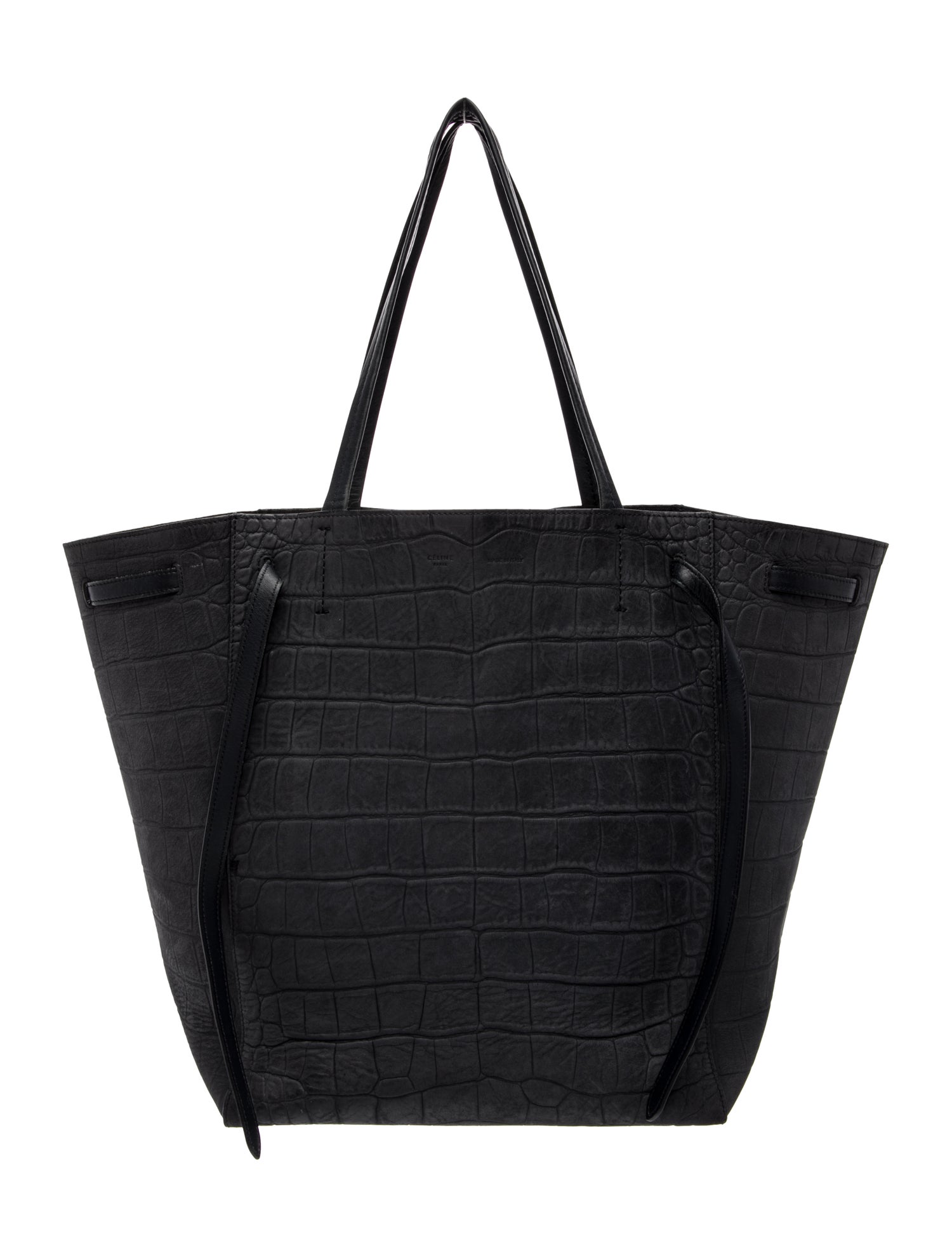 Celine Embossed Leather Cabas Phantom w/Belt Large