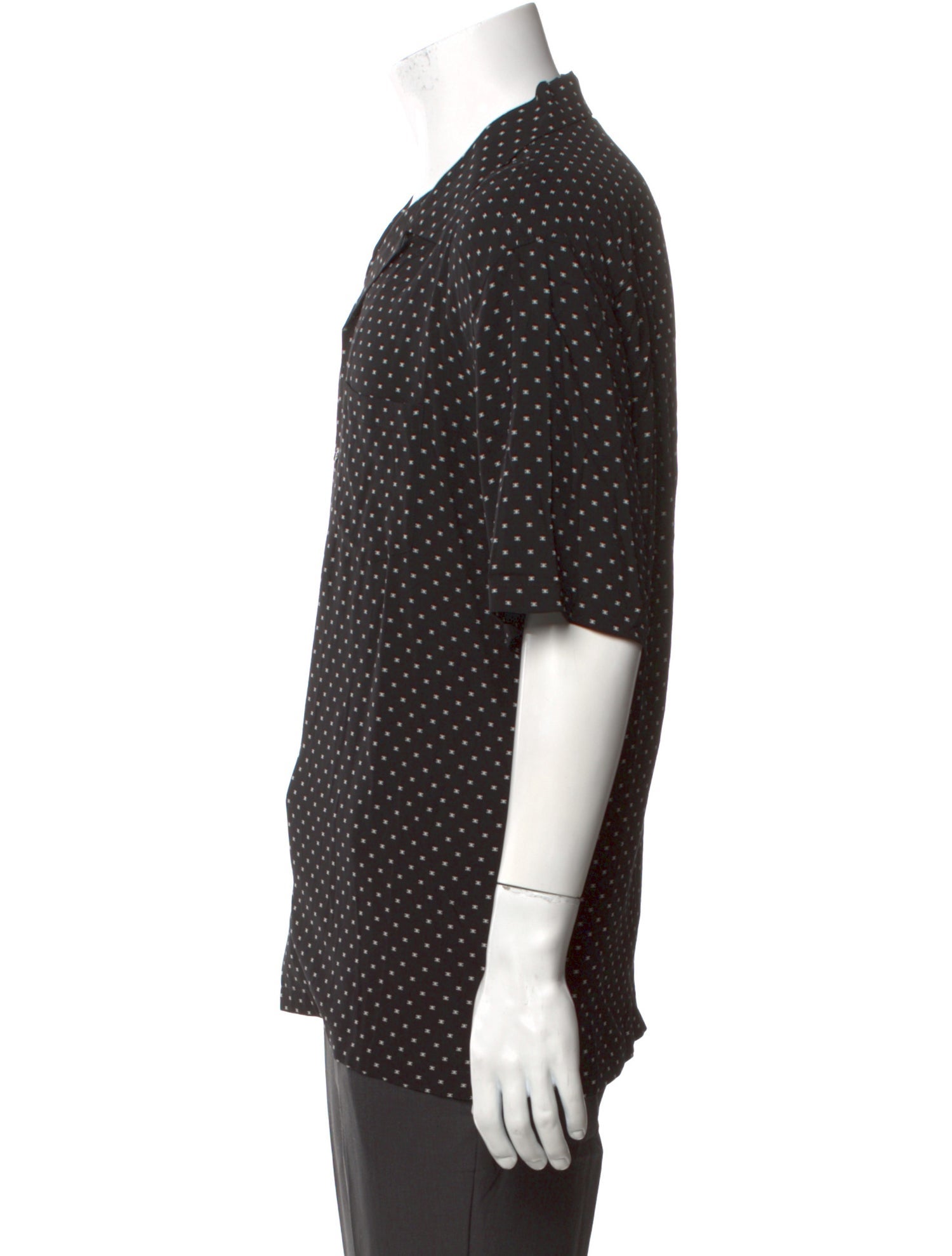 Celine Silk Polka Dot Print Shirt