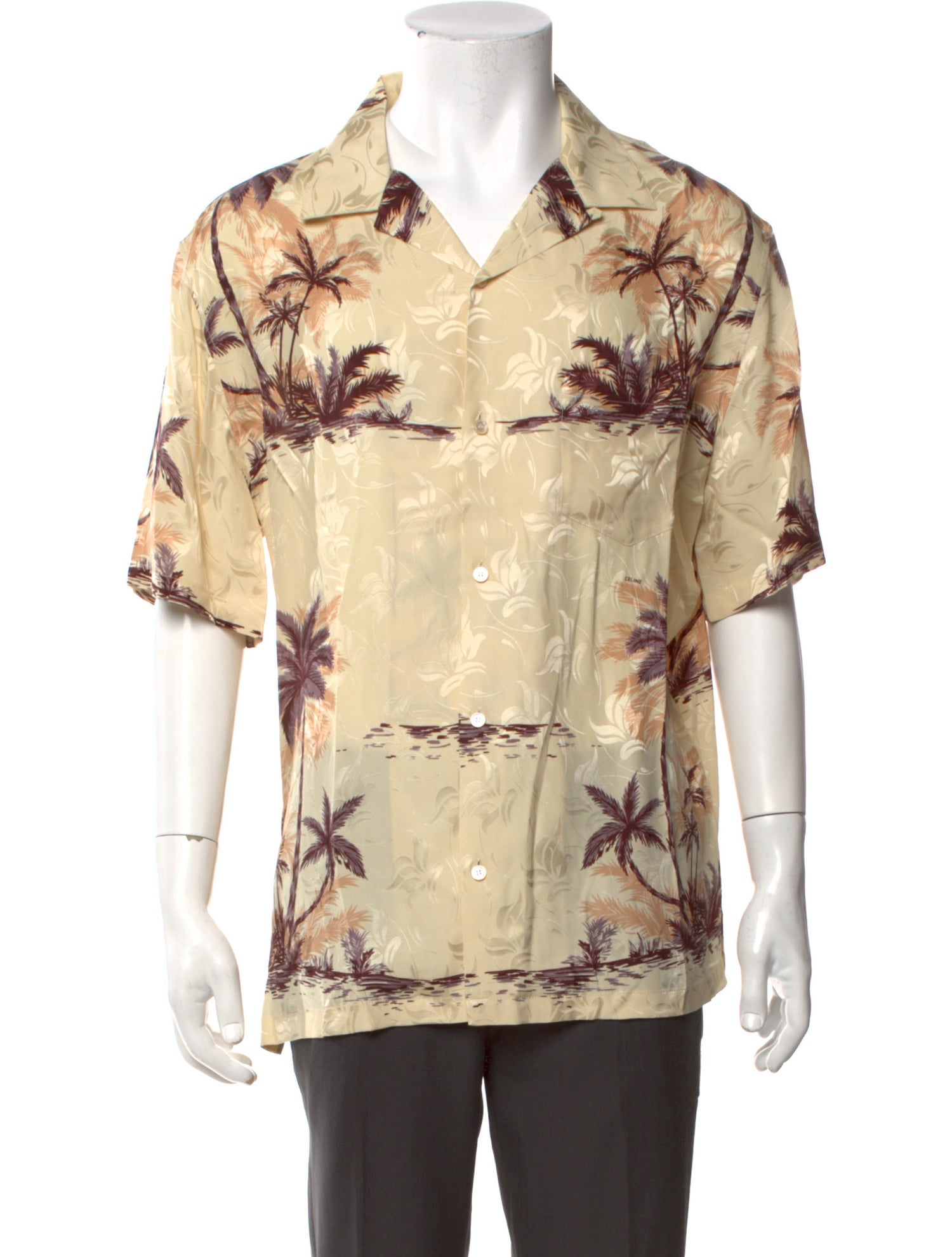 Celine Silk Graphic Print Shirt