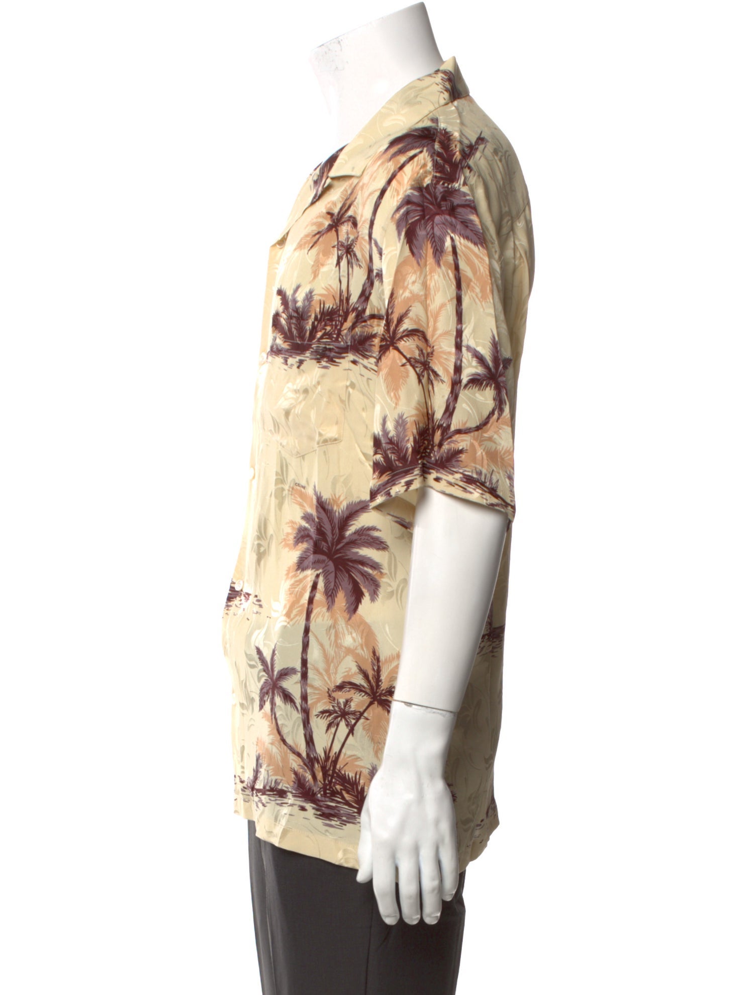 Celine Silk Graphic Print Shirt