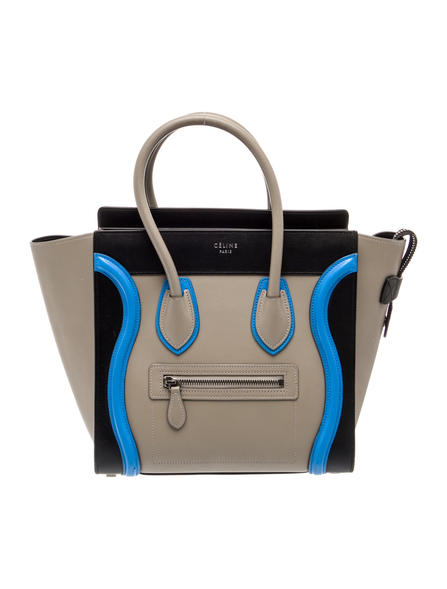 Celine Leather Top Handle Bag Micro