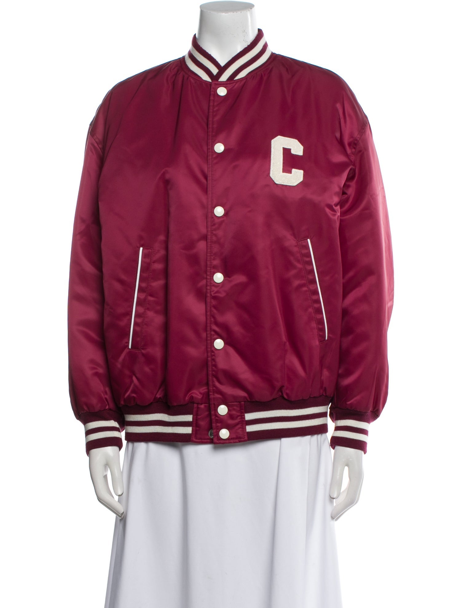 Celine Varsity Bomber Nylon Bomber Jacket