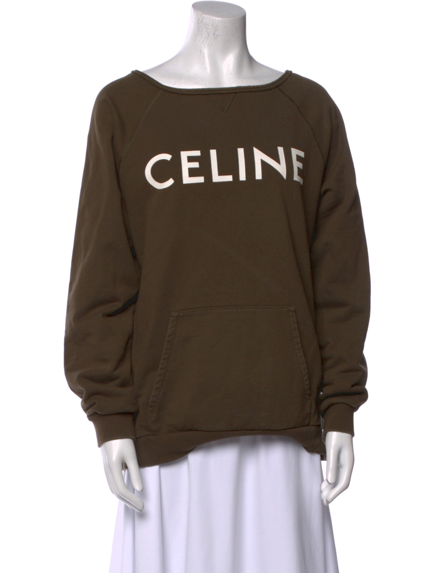 Celine Scoop Neck Long Sleeve Sweatshirt