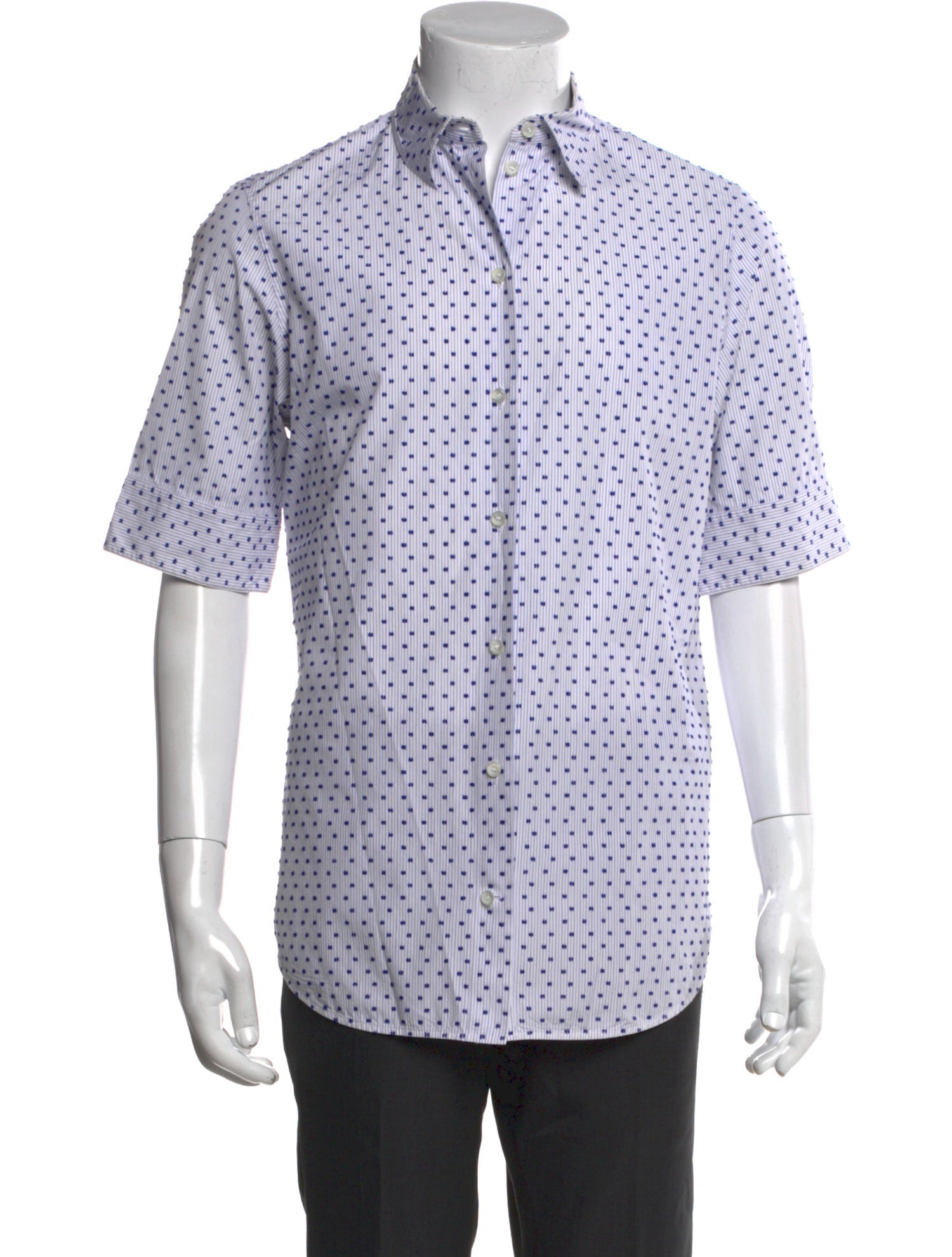 Celine Polka Dot Print Short Sleeve Shirt