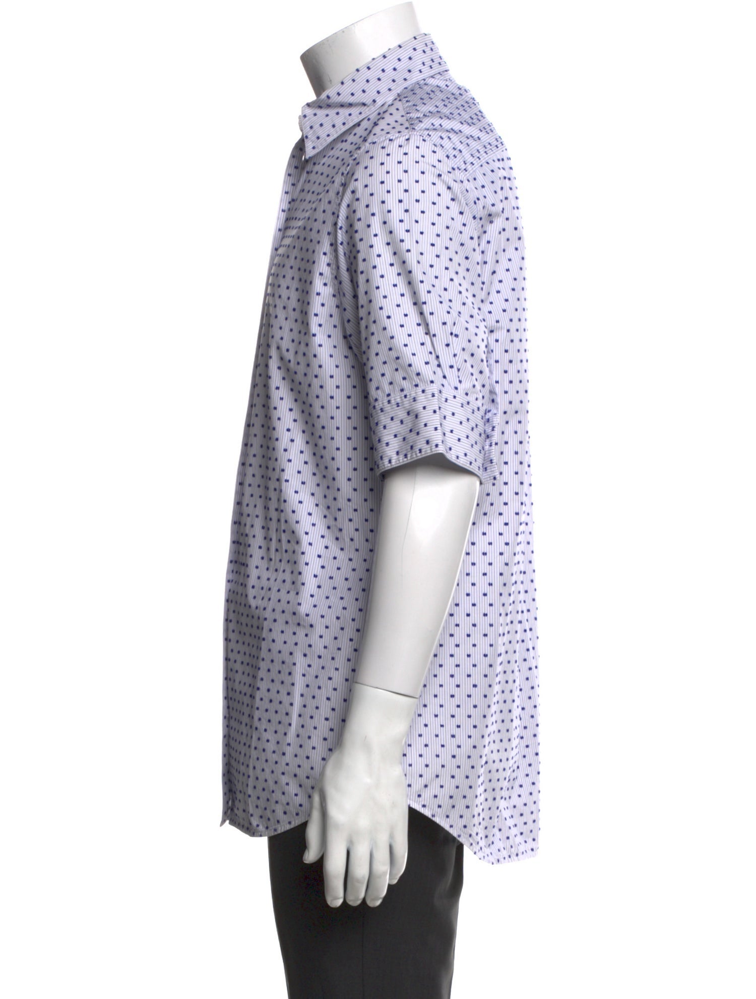 Celine Polka Dot Print Short Sleeve Shirt
